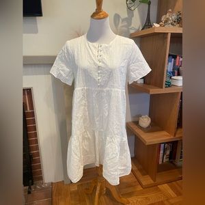 Madewell baby doll eyelet dress size l